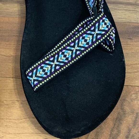 Airwalk Black Sandals Outdoor Shoe Hiking Swim Double Strap Aztec Blue 8 - Picture 5 of 12